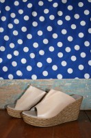 Leren zomerse instappers met sleehak!